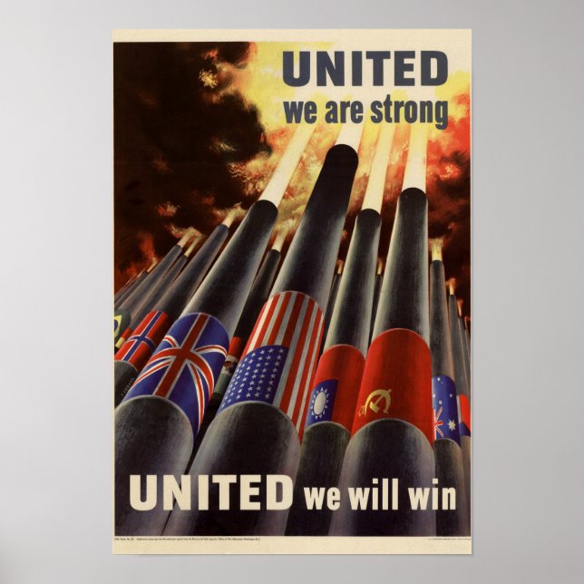 Póster Patriotic World War United Poster (Frente)