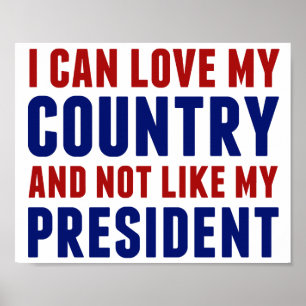 Póster Patriótico anti Trump no mi presidente
