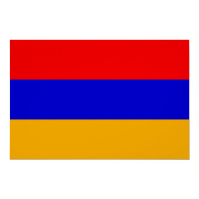 Poster patriótico con bandera de Armenia (Anverso)