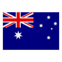 Poster patriótico con bandera de Australia