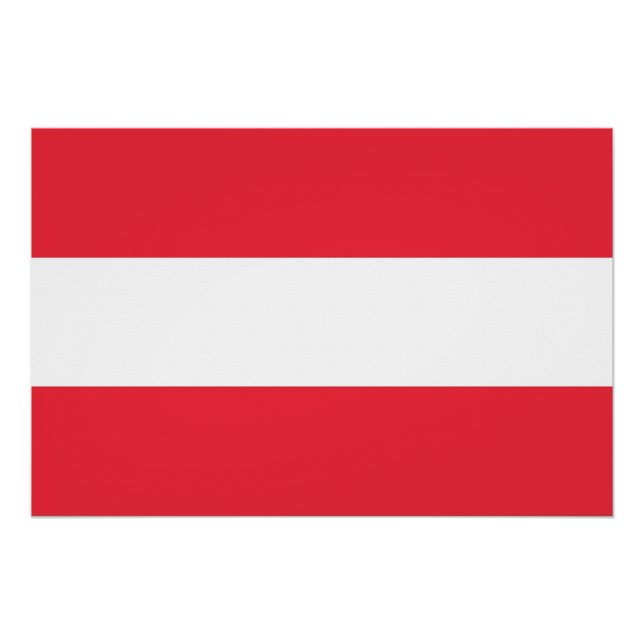 Poster patriótico con bandera de Austria (Anverso)