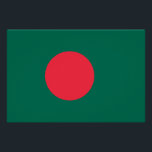 Poster patriótico con bandera de Bangladesh<br><div class="desc">¡Muestra tu orgullo nacional en un estilo audaz y vibrante con este Poster patriótico con la bandera de Bangladesh! Este llamativo poster muestra el impactante diseño de la bandera de Bangladesh, con su poderoso círculo rojo centrado en un fondo verde profundo —que simboliza el sol naciente y el exuberante paisaje...</div>