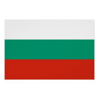Poster patriótico con bandera de Bulgaria
