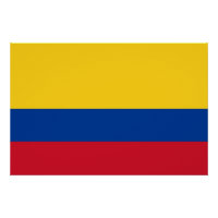 Poster patriótico con bandera de Colombia