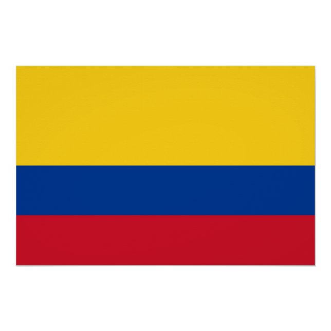 Poster patriótico con bandera de Colombia (Anverso)