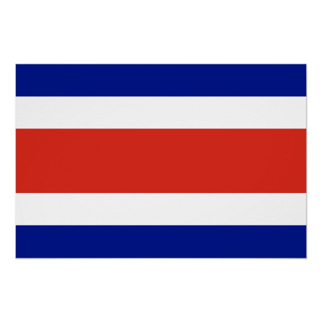 Poster patriótico con bandera de Costa Rica (Anverso)