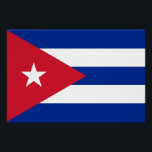 Poster patriótico con bandera de Cuba<br><div class="desc">¡Muestre su orgullo cubano con nuestro impresionante poster con la vibrante bandera de Cuba! Este poster es más que solo arte mural; es una celebración de la rica cultura y herencia nacional de Cuba. El audaz diseño de la bandera cubana hace de este poster una manera única y significativa de...</div>