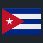 Poster patriótico con bandera de Cuba<br><div class="desc">¡Muestre su orgullo cubano con nuestro impresionante poster con la vibrante bandera de Cuba! Este poster es más que solo arte mural; es una celebración de la rica cultura y herencia nacional de Cuba. El audaz diseño de la bandera cubana hace de este poster una manera única y significativa de...</div>