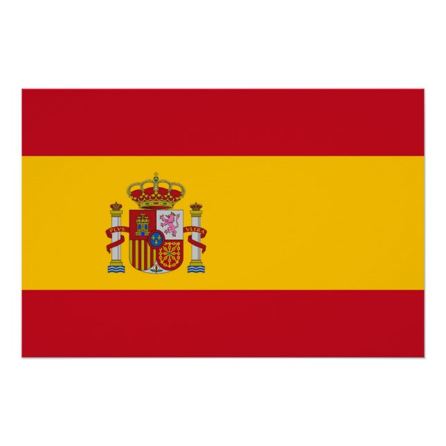 Poster patriótico con bandera de España (Anverso)