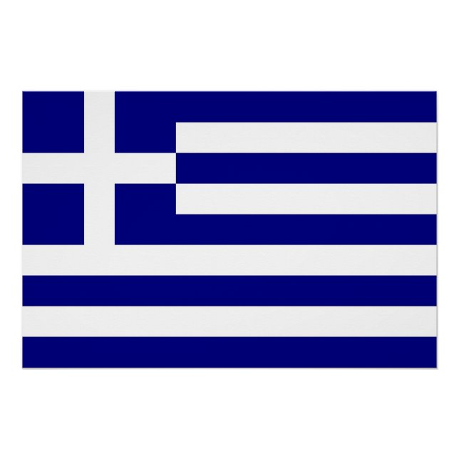 Poster patriótico con bandera de Grecia (Anverso)