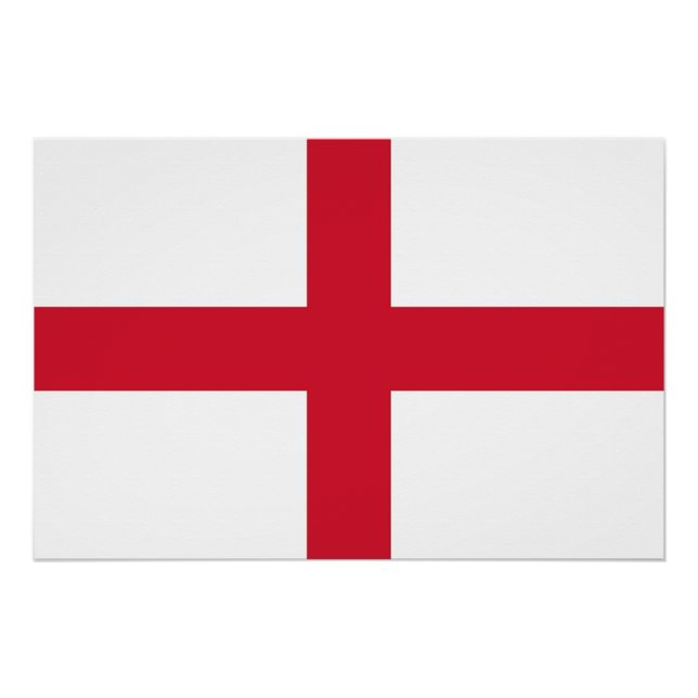 Poster patriótico con bandera de Inglaterra (Anverso)