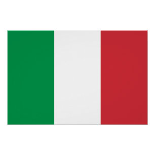 Poster patriótico con bandera de Italia