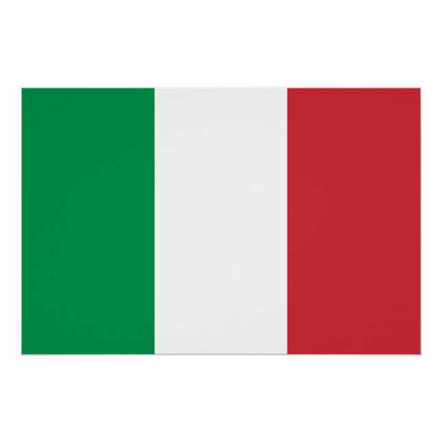 Poster patriótico con bandera de Italia (Anverso)