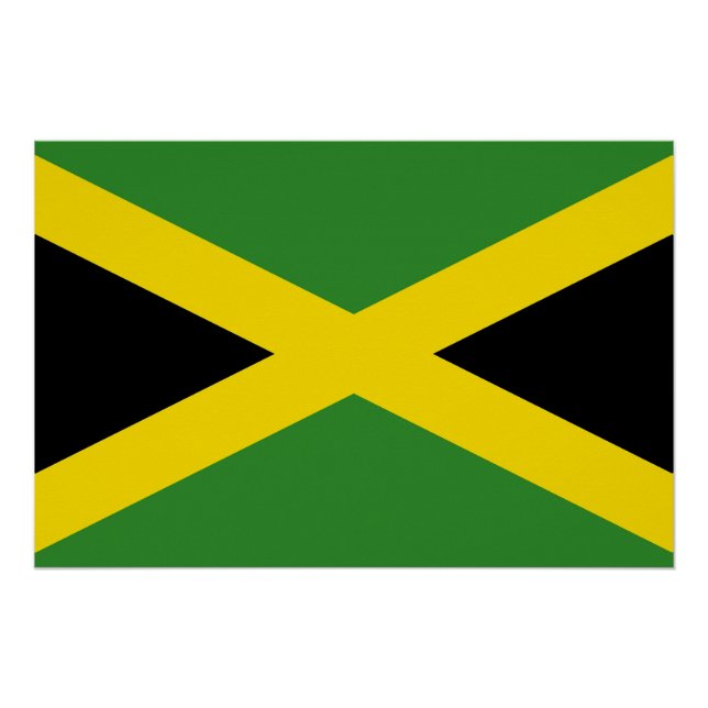 Poster patriótico con bandera de Jamaica (Anverso)