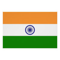 Poster patriótico con bandera de la India