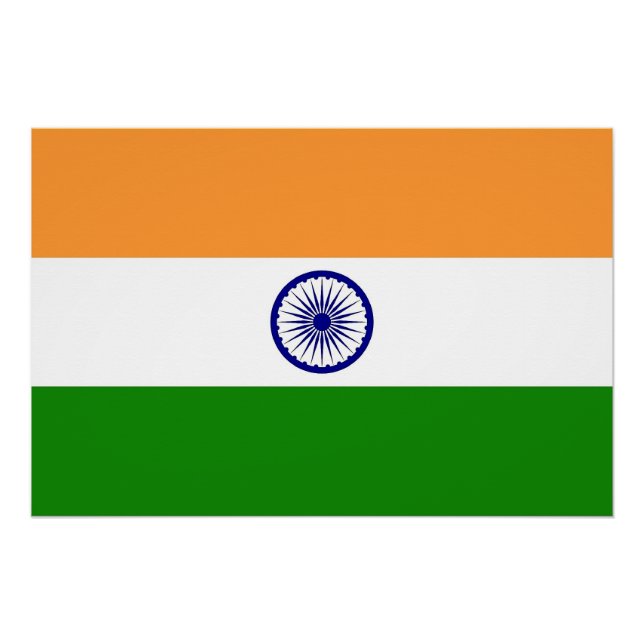 Poster patriótico con bandera de la India (Anverso)