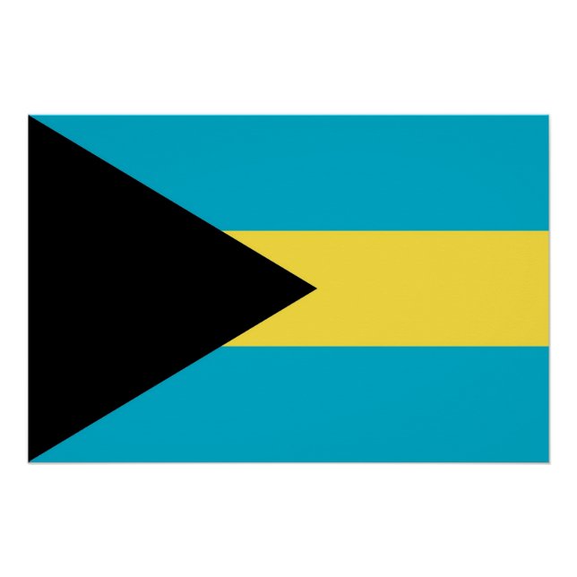 Poster patriótico con bandera de las Bahamas (Anverso)
