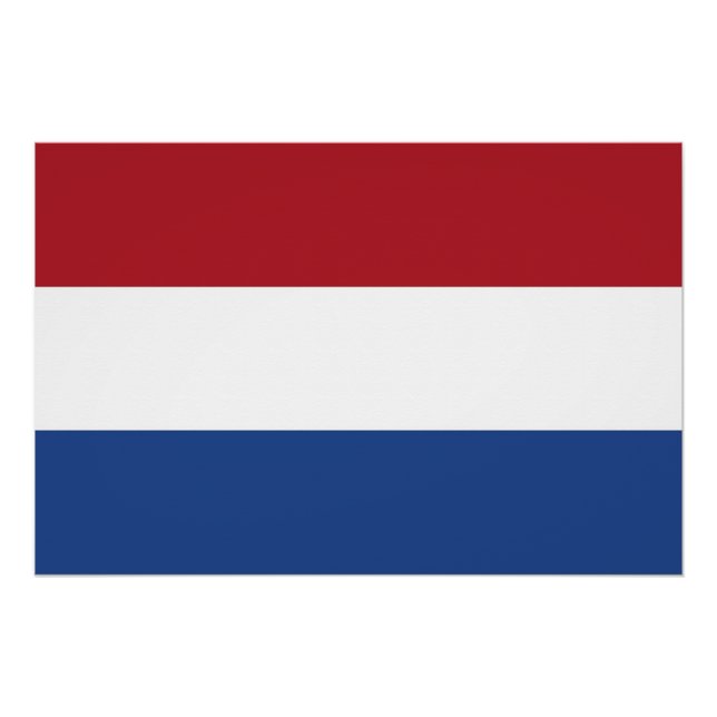 Poster patriótico con bandera de los Países Bajos (Anverso)