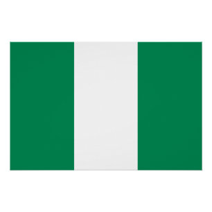 Poster patriótico con bandera de Nigeria