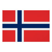 Poster patriótico con bandera de Noruega