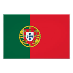 Poster patriótico con bandera de Portugal