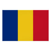 Poster patriótico con bandera de Rumania