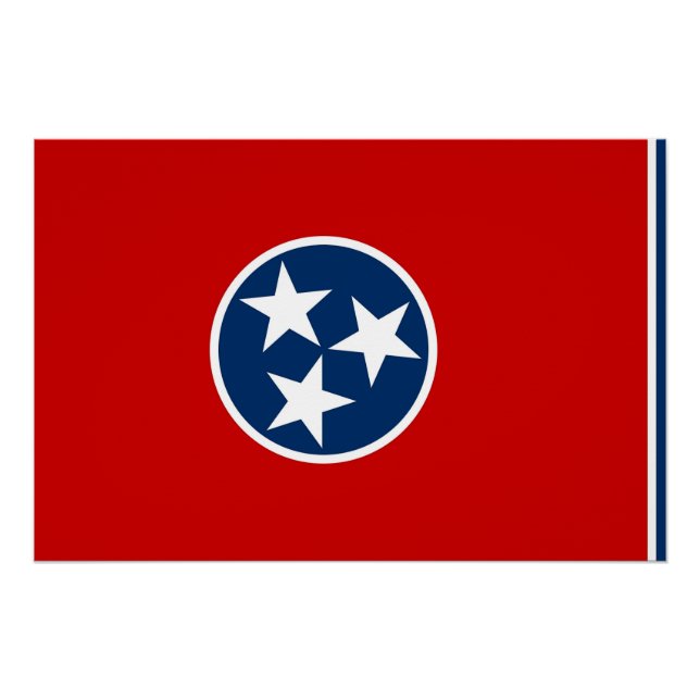 Poster patriótico con bandera de Tennessee (Anverso)