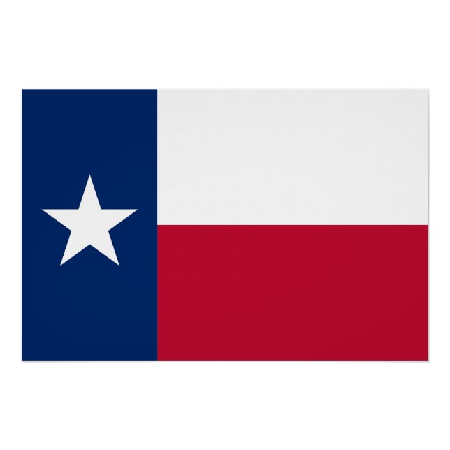 Poster Patriótico con Bandera de Texas (Anverso)