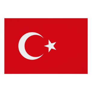 Poster patriótico con bandera de Turquía