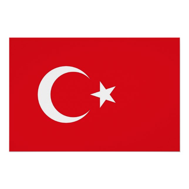 Poster patriótico con bandera de Turquía (Anverso)
