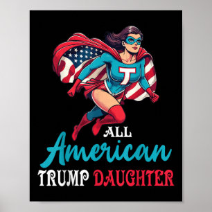 Póster Patriótico de la hija superChica de Trump
