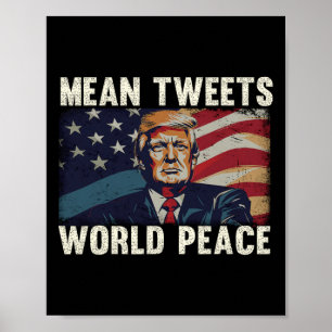 Póster Patriótico del Donald Trump, el líder de la paz mu