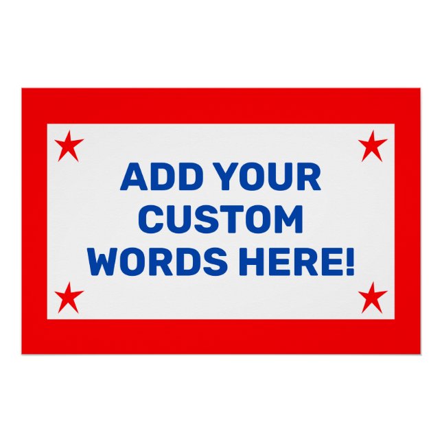 Póster Patriótico personalizado (Anverso)