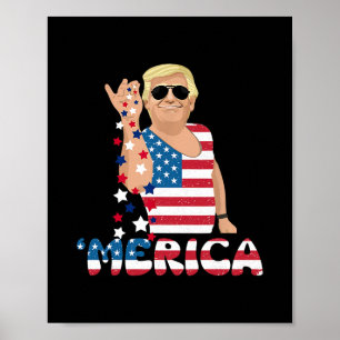 Póster Patriótico Trump 4 De Julio América Libertad Indep