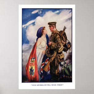 Póster Patriotismo británico de la Primera Guerra Mundial
