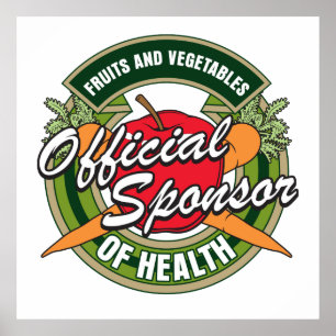 Póster Patrocinador de las verduras de la salud