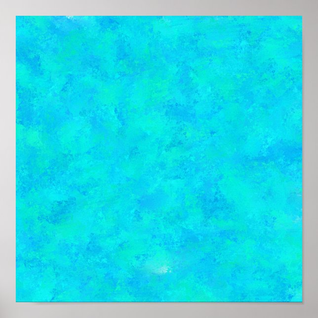Póster Patrón abstracto azul turquesa (Frente)