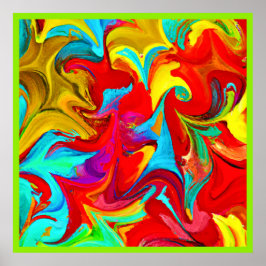 Póster Patrón abstracto colorido y vivo