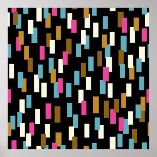 Póster Patrón abstracto con formas geométricas texturadas