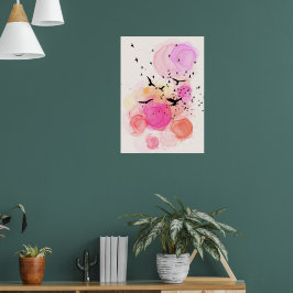 Póster Patrón abstracto de aves coloridas