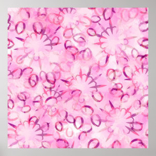 Póster Patrón abstracto de diseño étnico. Fondo de color 