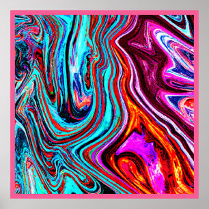 Póster Patrón abstracto de hues dinámicos vibrantes