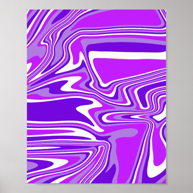 Póster Patrón abstracto de remolino púrpura (Frente)