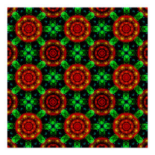 Póster Patrón abstracto elegante boho moderno floral #504