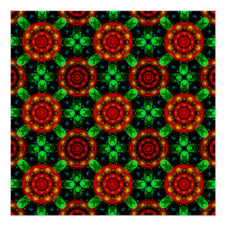 Póster Patrón abstracto elegante boho moderno floral #504