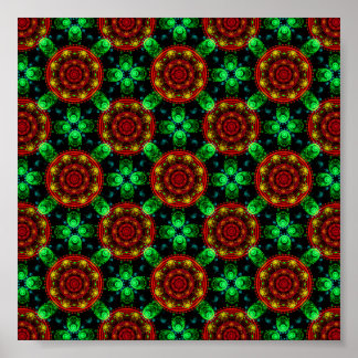 Póster Patrón abstracto floral moderno boho elegante #504