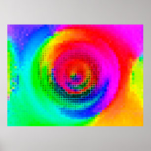 Póster patrón abstracto, fondo de pantalla geométrico mul