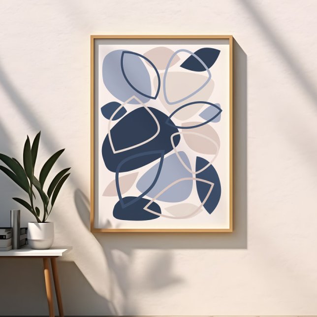 Póster Patrón abstracto gris azul moderno (Subido por el creador)