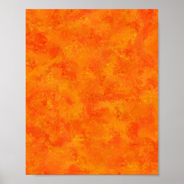 Póster Patrón abstracto naranja (Frente)