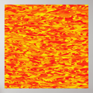 Póster Patrón abstracto naranja rojo amarillo